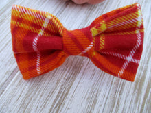 Load image into Gallery viewer, Orange Plaid Bow Tie
